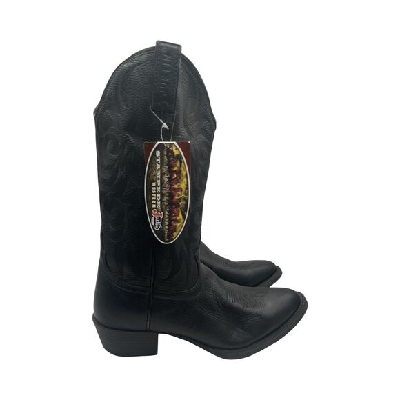 Justin Boots Stampede Collection Men\'s Size 10 D Style 2553 Black Leather NWT main image 5